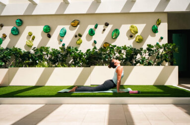 Yoga stretch at Halepuna